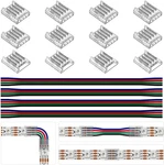 4 Pin 10mm 0.39in Width Transparent Connector Kit,4pcs Gapless Solderless 8pcs C. Fixed Price $15.40.