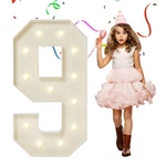 Eufony 4ft Marquee Number 9, Large Light Up For 9th 19th 90th Birthday Party. Fixed Price $49.48.