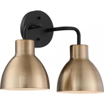 Nuvo 60-6792 - Sloan 2 Light 14" Vanity Fixture Matte Black / Burnished Bras. Fixed Price $134.99.