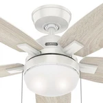 Hunter Fan 52 In Contemporary Fresh White Ceiling W Light And Pull Chain. Fixed Price $114.99.