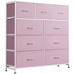 9 Drawer Dresser Fabric Storage Tower Tall Chest Organizer A Pink Wlive Bedroom. Fixed Price $124.99.