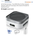 Tdbywae Mb032 Air Purifier For Home 600 Sq Ft Ultra-quiet & Portable New. Fixed Price $41.85.