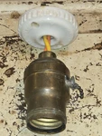 Antique Pat'd 1907 Bryant Brass Lamp Socket & G.e. Co. Porcelain Fixture. Fixed Price $65.00.