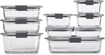 Rubbermaid Brilliance Glass Food Storage Set, 9 Pieces, Bpa-free, Leak-proof. Fixed Price $102.95.