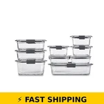 Rubbermaid Brilliance Glass Food Storage Containers Set Of 9. Fixed Price $112.99.