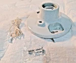 Leviton One-piece Glazed Porcelain Outlet Box Mount, Incandescent Lampholder. Fixed Price $17.99.