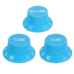 Uxcell Metric Top Hat Bell Knob 3-piece Set (1 Volume/2 Tone) Sky Blue & White. Fixed Price $23.72.