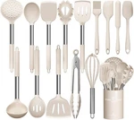 Stainless Steel Kitchen Cooking Utensil Set, Umite Chef 15 Pcs Little, Khaki. Fixed Price $42.99.