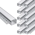 Hunhun 10-pack6.6ft/2meter Drywall Led Aluminum Channel System Milky Cover End. Fixed Price $202.48.