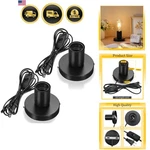 2 Pcs Polished Metal Desktop Lamp Base E26 E27 Screw Light Bulb Holder Socket.... Fixed Price $37.14.