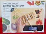Bamboo Cutting Board With Integrated Lcd Scale Sharper Image Nip. Fixed Price $19.99.