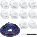 10 Pack 4 Pin Mm Solderless Light Connectors, Track Lighting Connectors Fo.... Fixed Price $14.93.