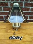 Vintage 12x10 Kmart Smoked Beveled Tulip Shape Glass Brass Ceiling Fan Light Kit. Fixed Price $69.99.