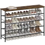 Suoernuo Shoe Rack 5 Tier Storage Large Tier, Black+rustic Brown. Fixed Price $88.56.