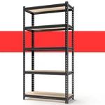 Sylough 60"h X 28"w 12"d 5-shelf Metal Wood Garage Pantry Shelving Unit. Fixed Price $49.55.