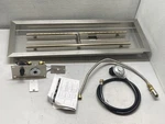 Stanbroil 30x10 Drop-in Fire Pit Kit Natural Gas H-burner Stainless 125k Btu. Fixed Price $162.97.