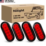 Nilight 6 Inch Oval Red Led Trailer Tail Lights 4pcs Lights,. Fixed Price $54.66.