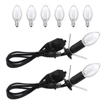 Ohlgt 2-pack Salt Lamp Cord 2 Cords With 6 Bulbs, C Type Clip Scoket. Fixed Price $21.82.