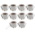 10 Leviton White Porcelain Lampholders Medium Base Snap-in 660w 250v. Fixed Price $37.99.