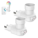 2 Pack Outlet To Socket Adapter, 360 Rotatable Plug In Light Bulb Wit.... Fixed Price $15.24.