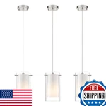 Akezon 3-light Pendant Light Indoor Glass Hanging Fixture Adjustable. Fixed Price $130.89.