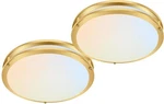 Hykolity 16 Inch Dimmable Led Flush Mount Ceiling Light Inch, Gold. Fixed Price $142.06.