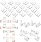 Mudder 28 Pieces 3 Pin Led Connector Strip Solderless Light L Shape Lights E. Fixed Price $16.99.