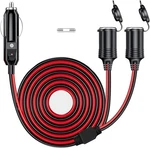 Dc 12v/24v 1 To 2 Car Cigarette Lighter Splitter Power Charger Adapter, 6.6ft. Fixed Price $14.76.