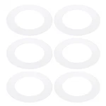 6 White Matte Translucent Plastic Rings 3.2 " Id 4.9 Od For Goof. Fixed Price $12.43.