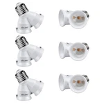 Dicuno 2 In 1 E26 Socket Splitter Adapter, Standard 6 Pack, White. Fixed Price $15.99.