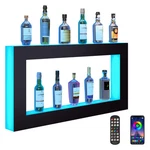 Vevor Led Lighted Liquor Bottle Display Bar Shelf Rf & App Control 48" Square. Fixed Price $214.99.