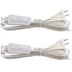 Adiyz 2 Pack Clear Lamp Cord With On/off Button Switch, 8 Feet Feet,. Fixed Price $24.64.