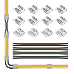 Sezo Fcob Cob 3pin 10mm Led Light Strip Connectors Kit 8p Gapless Solderless .... Fixed Price $15.67.