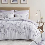 Cozy Bed In A Bag Set With Side Pocket, Queen, Grey/purple. Fixed Price $89.99.