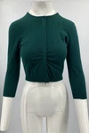 Brunello Cucinelli Cashmere Hunter Green Zip Up Sweater Sz Small. Fixed Price $400.00.