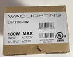 Wac Lighting 12 Volt Class 2 Enclosed Electronic Transformer - 180 Watt Maximum. Fixed Price $59.99.