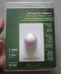 Ceiling Fan Control, Hunter Brand #27180, Simple 2-wire Installation, 3 Speeds. Fixed Price $21.95.