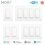 Moes 1/2/3/4gang Wifi Smart Wall Light Switch 3 Way With Alexa Google App Remote. Fixed Price $44.09.