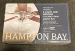 Hampton Bay Universal 3-light Led Indoor Ceiling Fan Light Kit. Fixed Price $49.00.