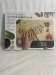 Cutting Board With Integrated Scale 2in1 Sharper Image New In Package- Bamboo. Fixed Price $24.44.