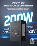 Dewenwils 200w Low Voltage Transformer Landscape Outdoor Lights Photocell Timer. Fixed Price $34.99.