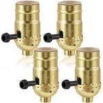 4 Pcs Ul Listed Lamp Socket 1 Way On/off Light Settings E26 Threaded Base Tur.... Fixed Price $11.88.