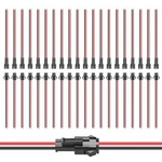 Sviang 20 Pairs Jst Sm 2 Pin Male Female Plug Connector Pairs, Red Blue. Fixed Price $13.99.