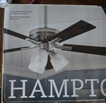 Hampton Bay Sinclair Ii 44 In. Indoor Brushed Nickel Finish Led Ceiling Fan. Fixed Price $45.00.