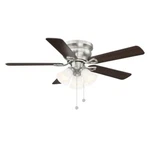 Hampton Bay Sw18030 Bn Clarkston Ii Indoor Brushed Nickel Ceiling Fan Light. Fixed Price $64.95.