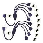 Tronicspros 4 Pin Led Splitter Cable Flex Strip 30cm/12in, Black (1 To 4). Fixed Price $10.52.
