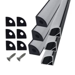 Hamrvl 6-pack 30cm/1ft Led Channel Diffuser Black Aluminum With Mliky White C.... Fixed Price $22.39.