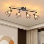 Gordnwe 4-light Kitchen Track Lighting Adjustable Metal Wire Cage Ceiling Fixtur. Fixed Price $72.97.