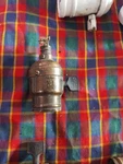 Antique Bryant Turn Key Ceiling Wall Light Fixture Socket Edison Patent Brass. Fixed Price $27.50.