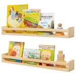 Fun Memories Rustic Wood Floating Nursery Bookshelves - Wall Mount Storage Shelf. Fixed Price $67.00.